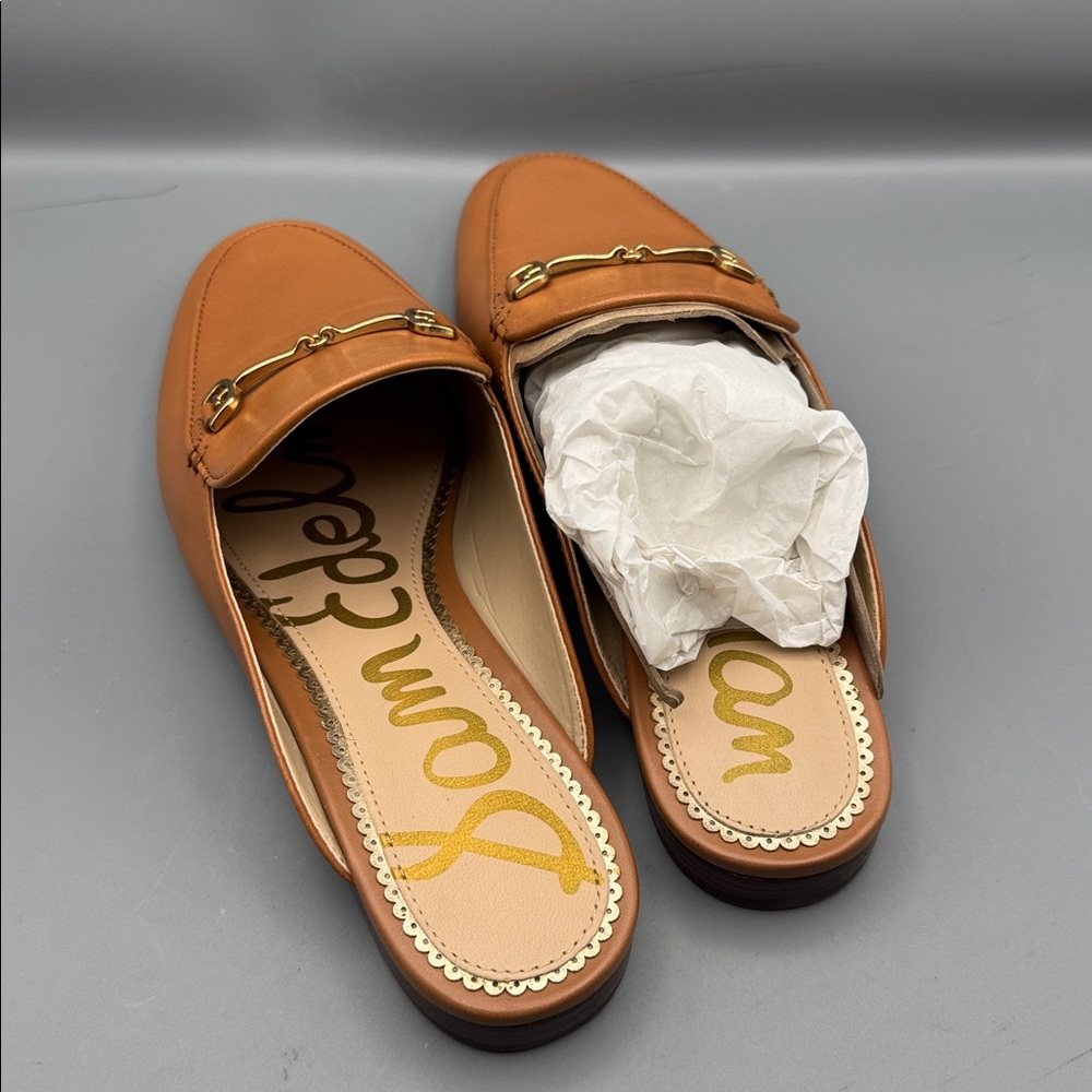 Sam Edelman Tan Leather Mules - Picture 3 of 4